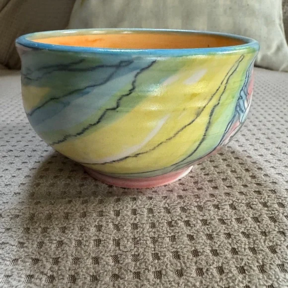 Studio Art Pottery Small Bowl by Chandler – Unique Handcrafted Piece